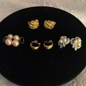 Gold-Tone Women's Earring Set - Classic Mixed Styles in Gold